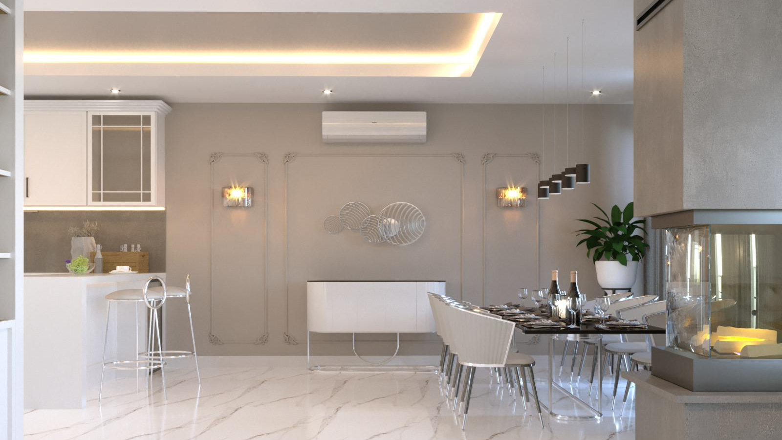 Corridor finishes and wall design